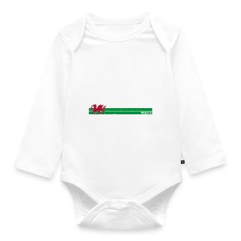 Prestatyn: Embrace Welsh Beauty and Charm - Organic Longsleeve Baby Bodysuit - white - Front
