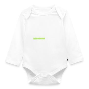 Thinking please wait. , , - Organic Longsleeve Baby Bodysuit - white - Front