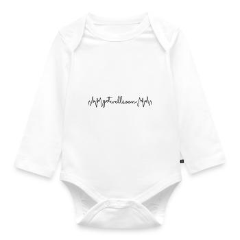 get well soon - Organic Longsleeve Baby Bodysuit - white - Front