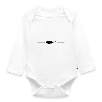 Pan line - Organic Longsleeve Baby Bodysuit - white - Front