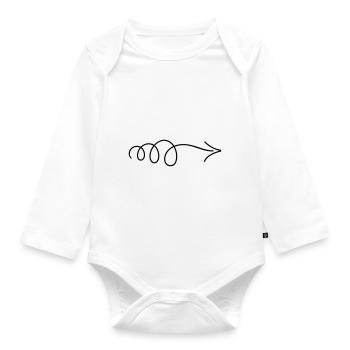 Arrow - Organic Longsleeve Baby Bodysuit - white - Front