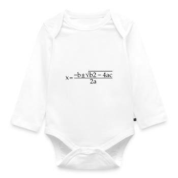 Quadratic Formula For Math Class 12 - Organic Longsleeve Baby Bodysuit - white - Front