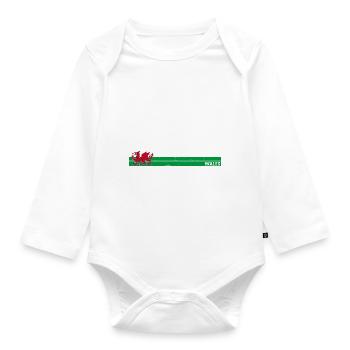 Merthyr Tydfil: Welsh Heritage and Scenic Beauty - Organic Longsleeve Baby Bodysuit - white - Front