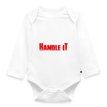 Adjust Your Crown And Handle It 7 - Organic Longsleeve Baby Bodysuit - white - Front