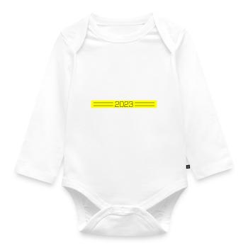 2023 Dash - Organic Longsleeve Baby Bodysuit - white - Front