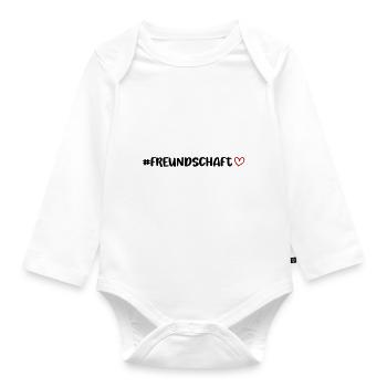 Friendship heart - Organic Longsleeve Baby Bodysuit - white - Front