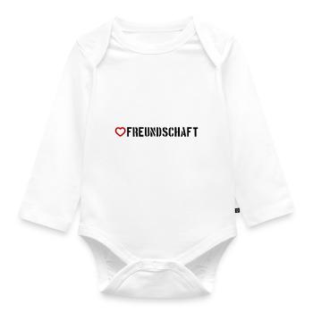 Friendship Heart - Organic Longsleeve Baby Bodysuit - white - Front