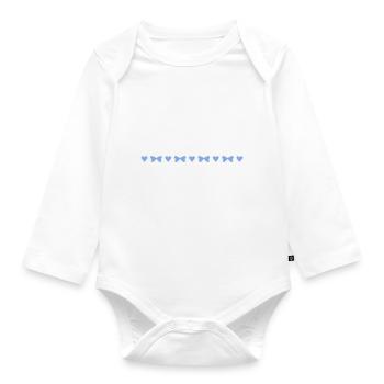 Très petits cœurs et arcs - Body Bébé bio manches longues - blanc - Devant
