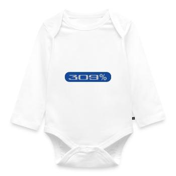 Logo 309% - Body Bébé bio manches longues - blanc - Devant