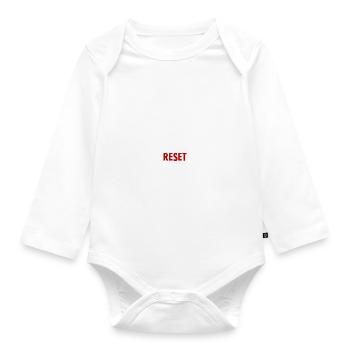 It's Time For A Hard Reset - Baby Bio-Langarm-Body - Weiß - Vorne