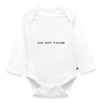 404 Not Found - Organic Longsleeve Baby Bodysuit - white - Front