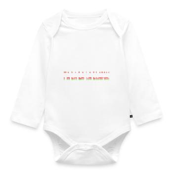 Fa La La La Llama - Ugly Sweater Design - Body Bébé bio manches longues - blanc - Devant