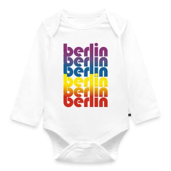 Berlin Berlin - Baby Bio-Langarm-Body - Weiß - Vorne