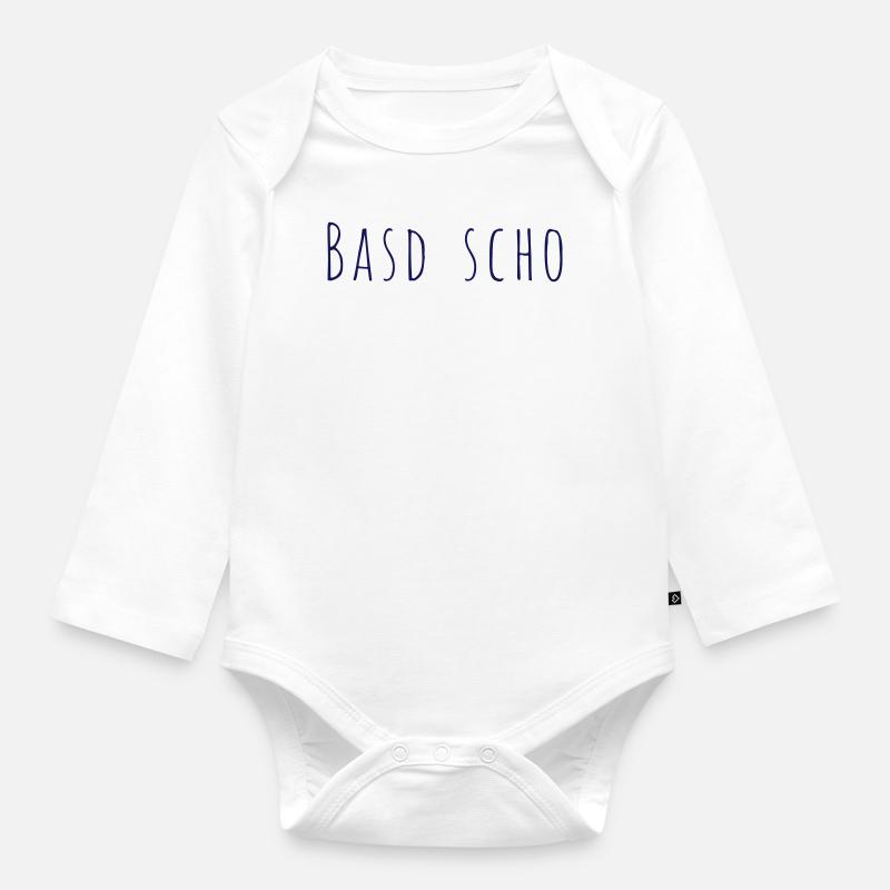 Basd scho - amatica - Baby Bio-Langarm-Body - Weiß