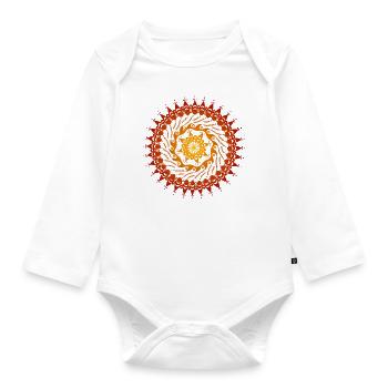 Mandala - Body Bébé bio manches longues - blanc - Devant