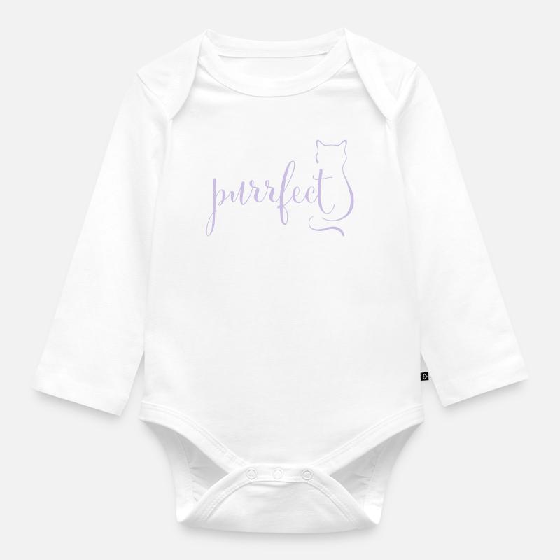 purrfect - Body Bébé bio manches longues - blanc