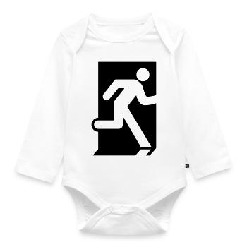 Emergency Exit - Organic Longsleeve Baby Bodysuit - white - Front