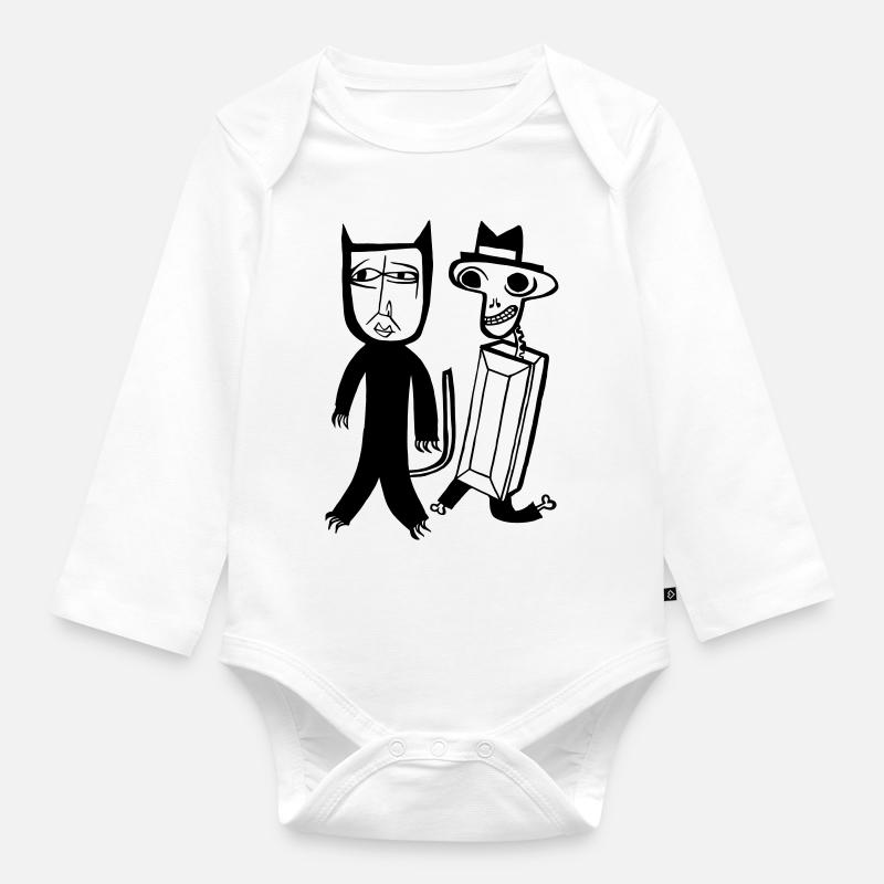 créature de zombi halloween créature de monstre zombie - Body Bébé bio manches longues - blanc