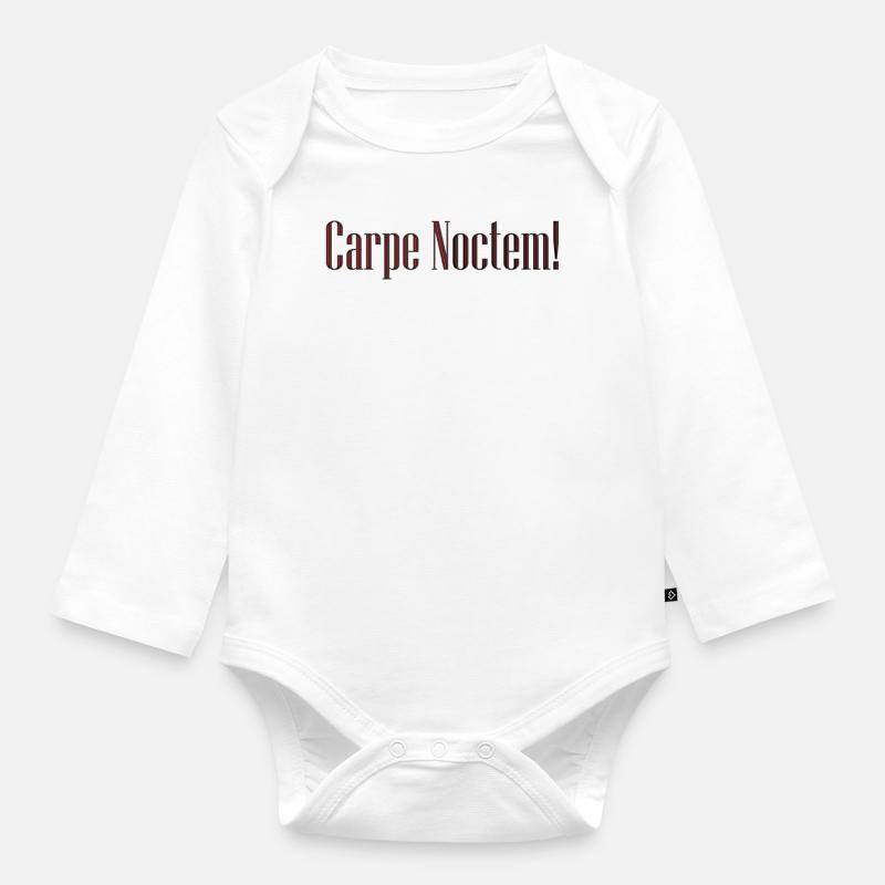 Profite de la nuit - Body Bébé bio manches longues - blanc