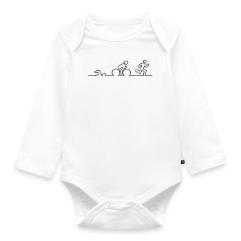 Triathlon - Organic Longsleeve Baby Bodysuit - white - Front