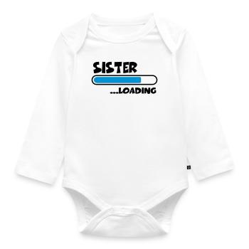 Sister loading - Body Bébé bio manches longues - blanc - Devant