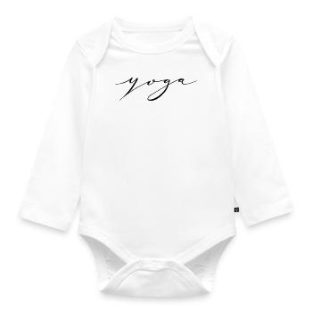 Yoga - Organic Longsleeve Baby Bodysuit - white - Front