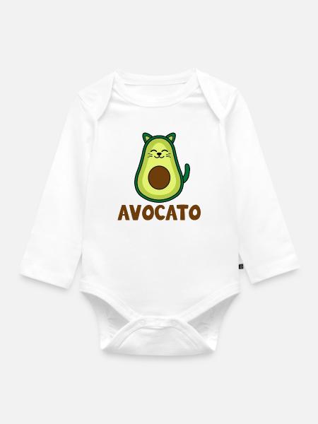 AVOCATO - Baby Bio-Langarm-Body - Weiß