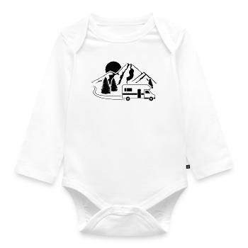 Wohnmobil - Baby Bio-Langarm-Body - Weiß - Vorne