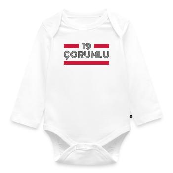 Corum 19 Turkey Turkiye TR Gift Holiday Turk - Organic Longsleeve Baby Bodysuit - white - Front
