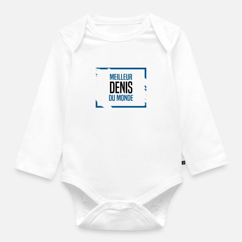 Denis - Body Bébé bio manches longues - blanc