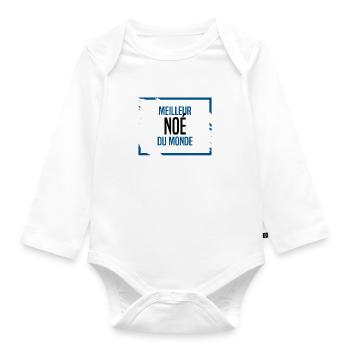 Noé - Body Bébé bio manches longues - blanc - Devant