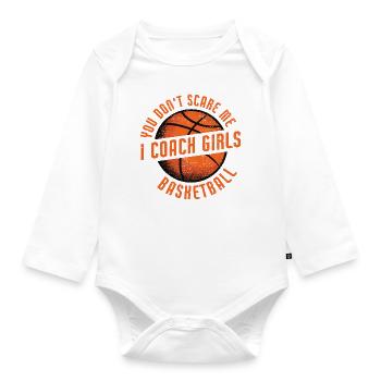 I Teach Girls Basketball Coach - Baby Bio-Langarm-Body - Weiß - Vorne