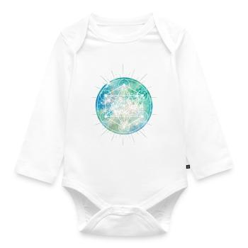 Celtic SYMBOLS - Metatron - Celts - Organic Longsleeve Baby Bodysuit - white - Front