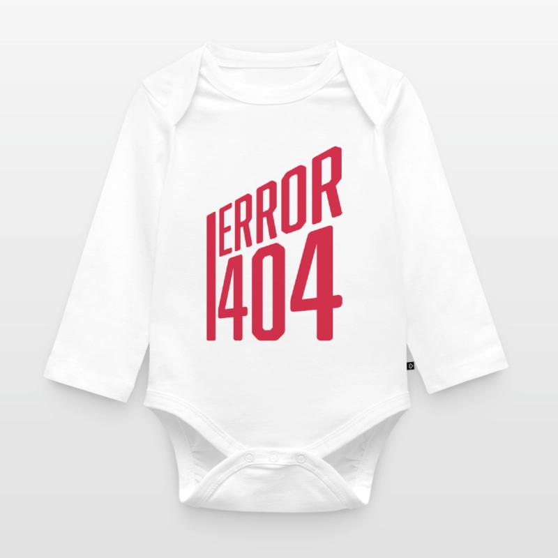 Code Error Error 404 Organic Longsleeve Baby Bodysuit
