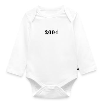 Funny Birthday Limited Numéro 2004 - Body Bébé bio manches longues - blanc - Devant