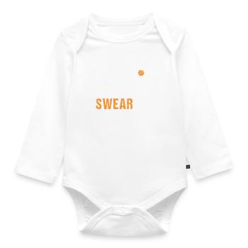 Aim Throw Curse Again Basketball Slogan - Organic Longsleeve Baby Bodysuit - white - Front