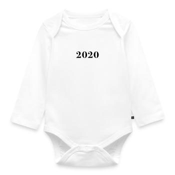 Drôle d’anniversaire numéro limité 2020 - Body Bébé bio manches longues - blanc - Devant
