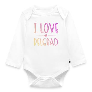 I Love Belgrade - Organic Longsleeve Baby Bodysuit - white - Front