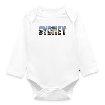 Sydney - Baby Bio-Langarm-Body - Weiß - Vorne