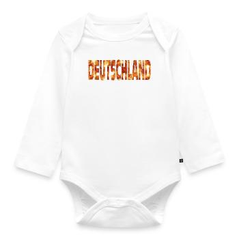 Deutschland - Baby Bio-Langarm-Body - Weiß - Vorne