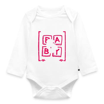L’arrière-grand-mère pense que c’est une fille qui révèle le genre - Body Bébé bio manches longues - blanc - Devant