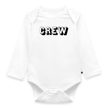 Crew - Team - Gift Idea - Organic Longsleeve Baby Bodysuit - white - Front
