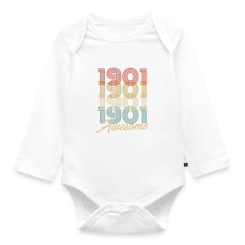 Drôle d’anniversaire génial 1901 - Body Bébé bio manches longues - blanc - Devant