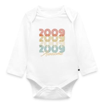 Drôle d’anniversaire génial 2009 - Body Bébé bio manches longues - blanc - Devant