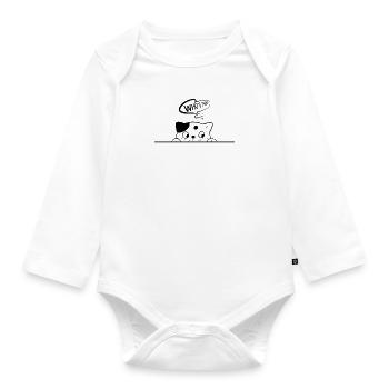 Cat hides cat lover gift - Organic Longsleeve Baby Bodysuit - white - Front