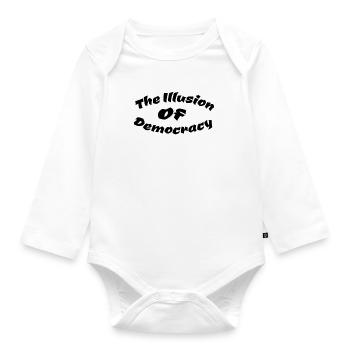 The illusion of democracy - Organic Longsleeve Baby Bodysuit - white - Front