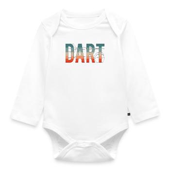 Dart Dartspieler Darten Dartpfeile Darts Vintage - Baby Bio-Langarm-Body - Weiß - Vorne