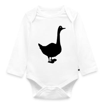gans - Baby Bio-Langarm-Body - Weiß - Vorne
