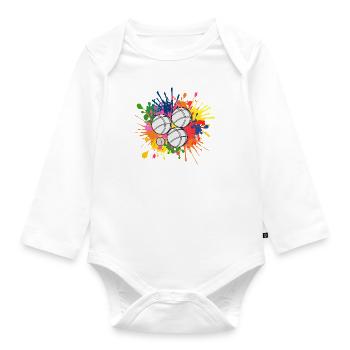 Boule Boccia Ball Sports Petanque Balls Game - Organic Longsleeve Baby Bodysuit - white - Front
