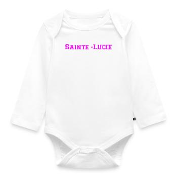 sainte Lucie - Body Bébé bio manches longues - blanc - Devant